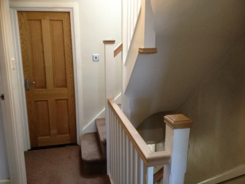 Oak Staircase leading up to loft conversion in Portsmouth.