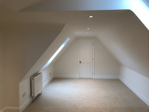 Cousins Grove Southsea. Completed loft conversion with walk in wardrobe in bedroom